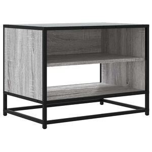 vidaXL TV-taso harmaa Sonoma 61x40x46 cm tekninen puu ja metalli