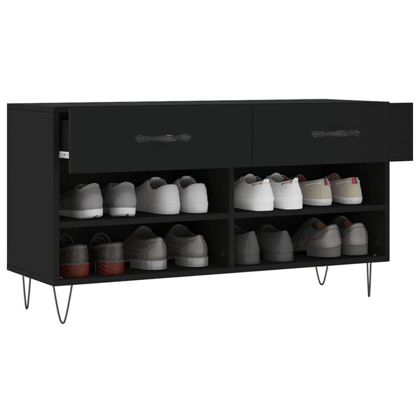 vidaXL Kenk&auml;penkki musta 102x35x55 cm tekninen puu