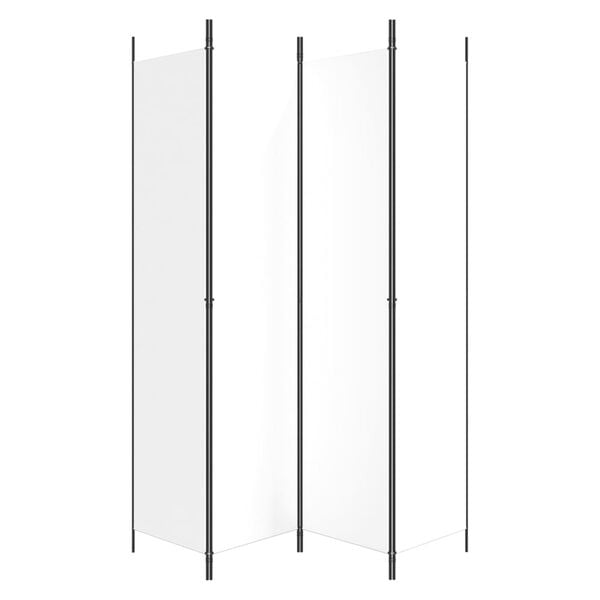 vidaXL 4-paneelinen Tilanjakaja valkoinen 200x220 cm kangas