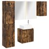 vidaXL Kylpyhuoneen kaappisetti 5 pcs Savutammi 53 x 15,5 x 70 cm