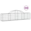 vidaXL Kaarevat kivikorit 30 kpl 200x30x40/60 cm galvanoitu rauta