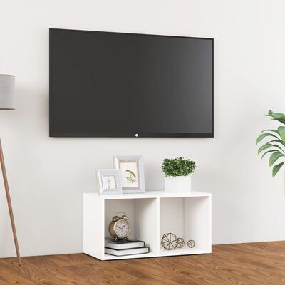 vidaXL TV-taso valkoinen 72x35x36,5 cm lastulevy