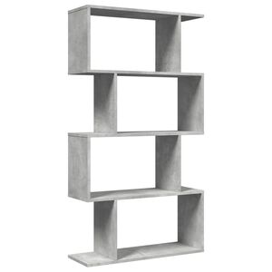 vidaXL Huoneenjakaja 4 tasoa betoninharmaa 70x24x129 cm tekninen puu