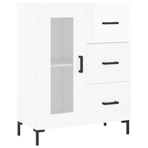 vidaXL Senkki korkeakiilto valkoinen 69,5x34x90 cm tekninen puu