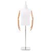 vidaXL S&auml;&auml;dett&auml;v&auml; 160-232 cm mannekiini tukikohdalla Mies PP valkoinen