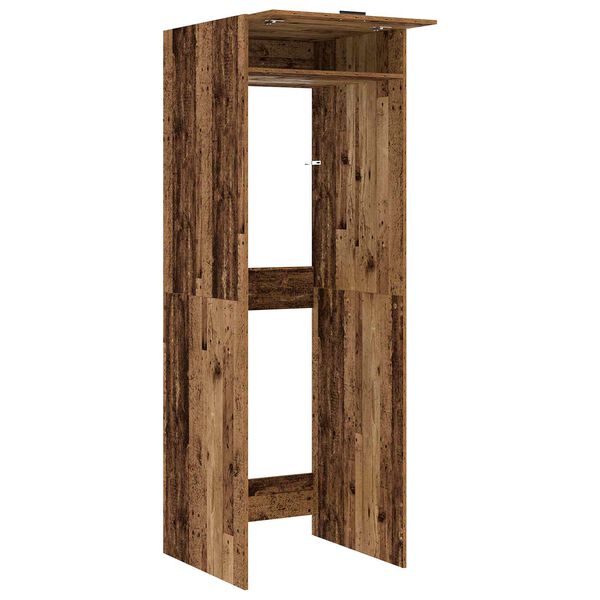 vidaXL Pyykinpesukonekaappi ovella 2 pcs Vanha puu 67,5 x 68 x 200 cm