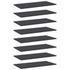 vidaXL Kirjahyllytasot 8 kpl harmaa 80x40x1,5 cm lastulevy