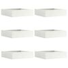 vidaXL Nurmireunus 6 pcs Valkoinen 50 x 50 x 13 cm Ter&auml;s