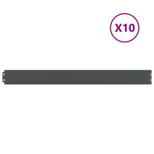 vidaXL Nurmikon reunalistat 10 kpl antrasiitti kylm&auml;valssattu ter&auml;s