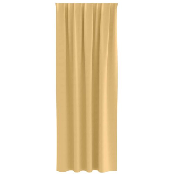 vidaXL Piment&auml;v&auml; verho renkailla 2 pcs Beige 260 x 140 cm Polyesteri