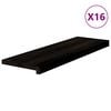 vidaXL Askelmat 16 kpl ruskeanmusta 80x30x2 cm t&auml;ysi tammi
