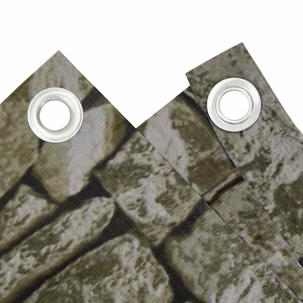 vidaXL Parvekkeen yksityisyyssuoja kivityyli 500x90 cm PVC