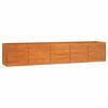 vidaXL Korotettu kukkalaatikko ruoste 400x80x77 cm Corten ter&auml;s