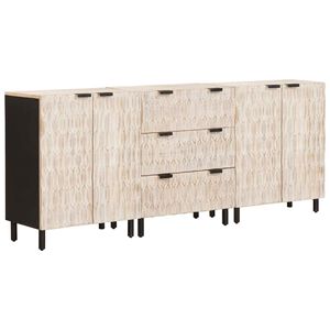 vidaXL Sivup&ouml;yt&auml; 3 kpl 60 x 33 x 75 cm Kiinte&auml; mango puu