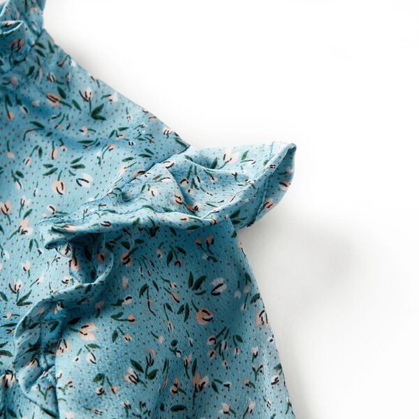 Lasten pitkähihainen mekko sininen 116