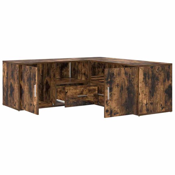 vidaXL Kulmakaappi savutammi 200x40x45 cm tekninen puu