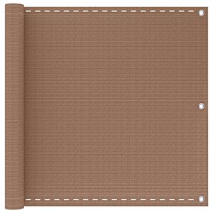 vidaXL Parvekkeen Verho 75 x 700 cm HDPE ja alumiini Suorakaide Taupe