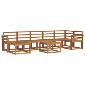 vidaXL Ulkosohvakokoelma 8 pcs Luonnollinen Tihe&auml; akasiapuu