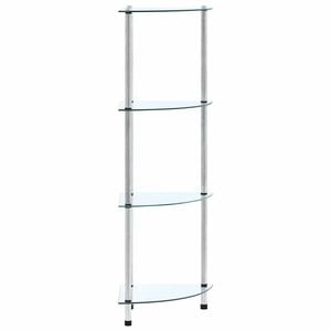 vidaXL 4-kerroksinen hylly l&auml;pin&auml;kyv&auml; 30x30x100 cm karkaistu lasi