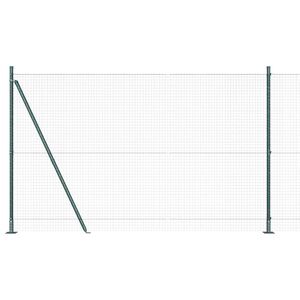 vidaXL Hitsattu metalliverkkoaita betoni-juurella 10 x 1,6 m Vihre&auml;