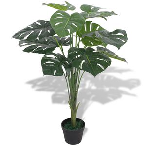 vidaXL Tekokasvi ruukulla j&auml;ttipeikonlehti 70 cm vihre&auml;