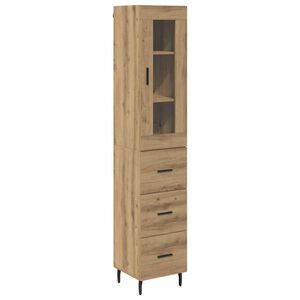 vidaXL Korkea kaappi Artisan tammi 34,5 x 34 x 180 cm Tekninen puu