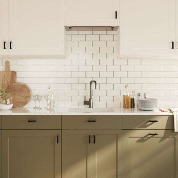 vidaXL Kaapin kahvat 20 kpl musta 64 mm ruostumaton teräs