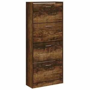 vidaXL Kenk&auml;kaappi savutammi 63x24x147 cm tekninen puu