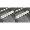 vidaXL Lineaarinen suihkukaivo 2 kpl aalto 630x140mm ruostumaton ter&auml;s