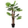 vidaXL Keinotekoinen Fan Palmu Vihre&auml; 75 x 25 x 180 cm Kangas ja bambu