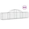 vidaXL Kaarevat kivikorit 25 kpl 200x30x40/60 cm galvanoitu rauta