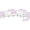 vidaXL 6-osainen Ulkosohvasarja tyynyillä kyllästetty mänty