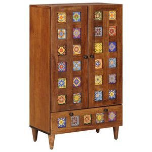 vidaXL Korkea kaappi p&auml;hkin&auml;puu 60 x 33,5 x 100 cm Kiinte&auml; mango puu
