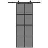 vidaXL liukuovi laitteistosarjalla 76x205 cm karkaistu lasi alumiini
