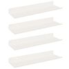 vidaXL Kelluva hylly 4 pcs Valkoinen 30 x 9 x 2,5 cm Ter&auml;s