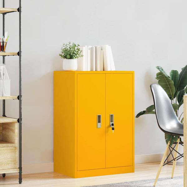 vidaXL S&auml;ilytyskaappi s&auml;ilytystilassa Sinappikeltainen 60 x 40 x 90 cm