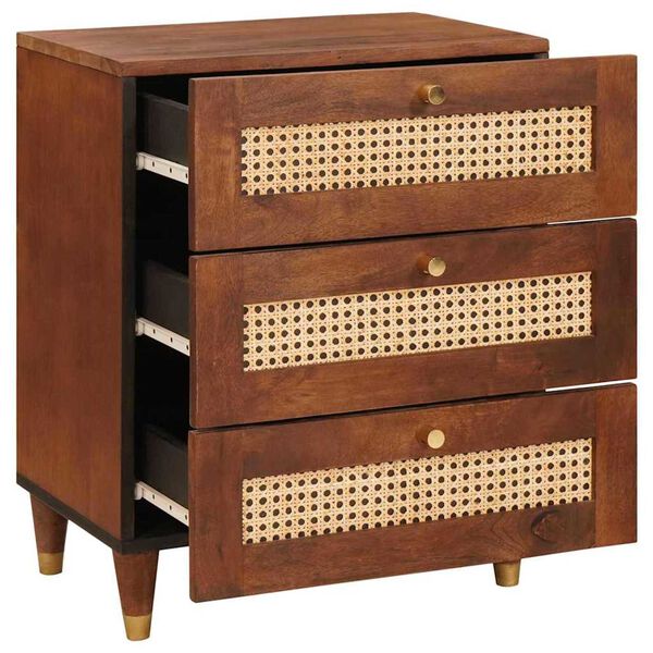 vidaXL Y&ouml;p&ouml;yd&auml;t laatikon kanssa 50 x 33 x 62 cm Kiinte&auml; mango puu