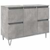 vidaXL Kylpyhuoneen kaappi betoninharmaa 80x33x60 cm tekninen puu