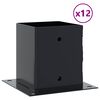 vidaXL Pylv&auml;iden pohjat neli&ouml; 12 kpl 101x101 mm jauhemaalattu ter&auml;s