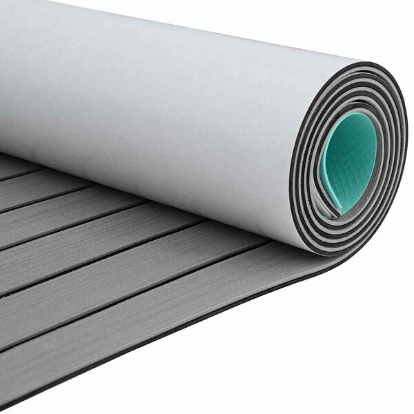 vidaXL Venepohja vaaleanharmaa ja musta 240 x 90 cm EVA vaahto