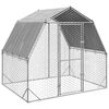 vidaXL Chicken Run katolla 2,5x2x2,25 m galvanoitua ter&auml;st&auml;