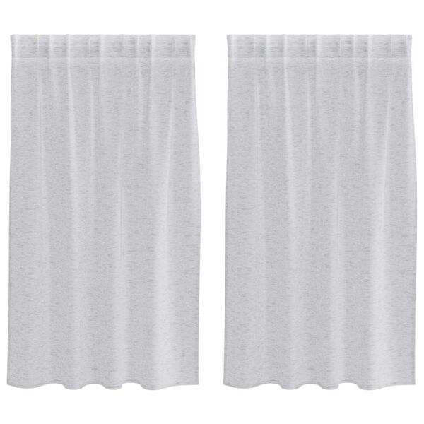 vidaXL Verhosatiini 2 pcs Vaaleanharmaa 140 x 140 cm Polyesteri