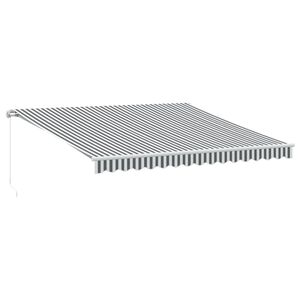 vidaXL K&auml;sin kelattava markiisi antrasiitti/valkoinen 400x350 cm