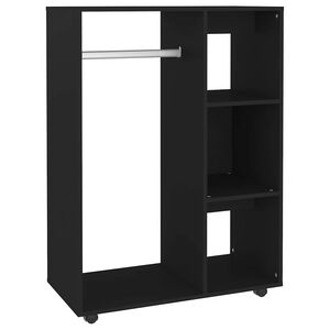 vidaXL Vaatekaappi musta 80x40x110 cm tekninen puu