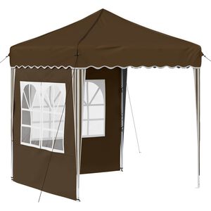 vidaXL Pop-up Juhlateltta 195 x 195 x 245 cm Taupe Oxford-kangas