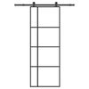vidaXL Liukuovi asennustarvikkeilla 76x205 cm ESG lasi ja alumiini