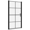 vidaXL Suihkuovi karkaistu lasi 100x178 cm musta
