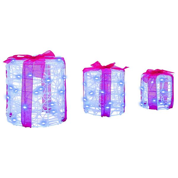 vidaXL Lahjarasian Koristus 3 pcs Sininen 20 x 20 x 21 cm Akryyli