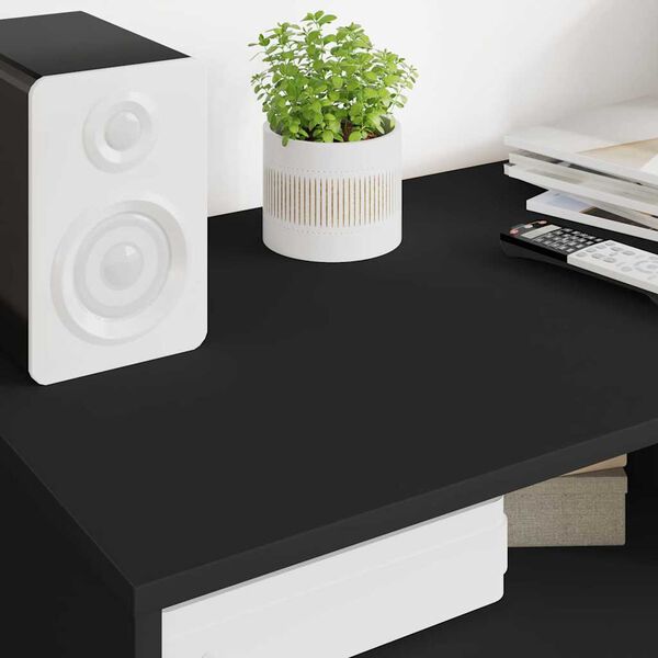 vidaXL TV-kaappi laatikon kanssa Musta 100 x 48 x 43 cm Tekninen puu