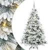 vidaXL Tekojoulukuusi 300 LED-valoilla Valkoinen 180 cm PE ja PVC